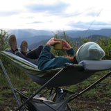 mountain adventures with portable folding hammock with stand